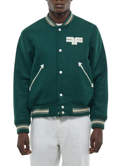 Blouson homme vert émeraude drap de laine Fursac - M3FEDY-EM15-H009