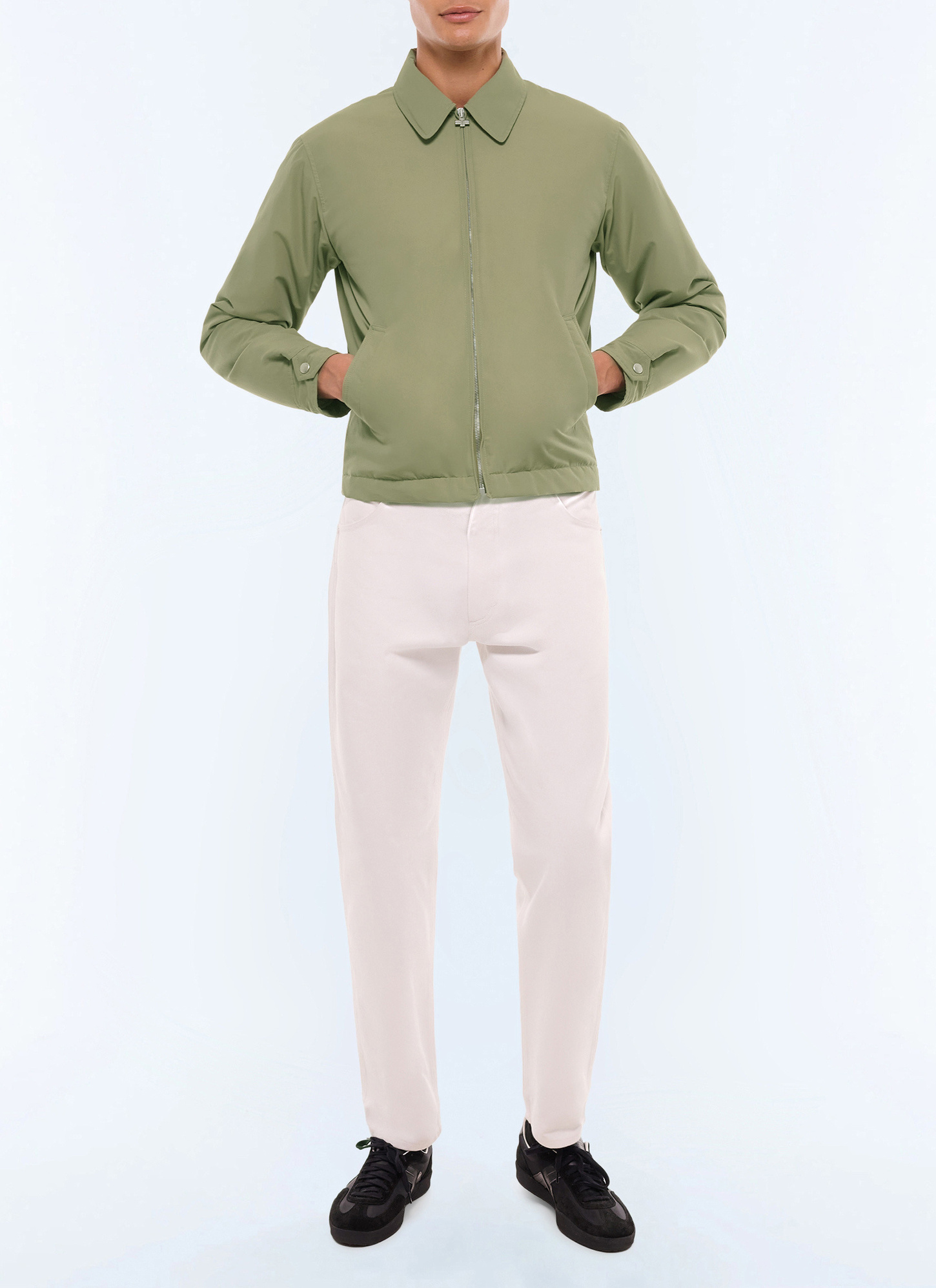 Blouson homme vert olive tissu déperlant Fursac - M3GLAN-VM03-44