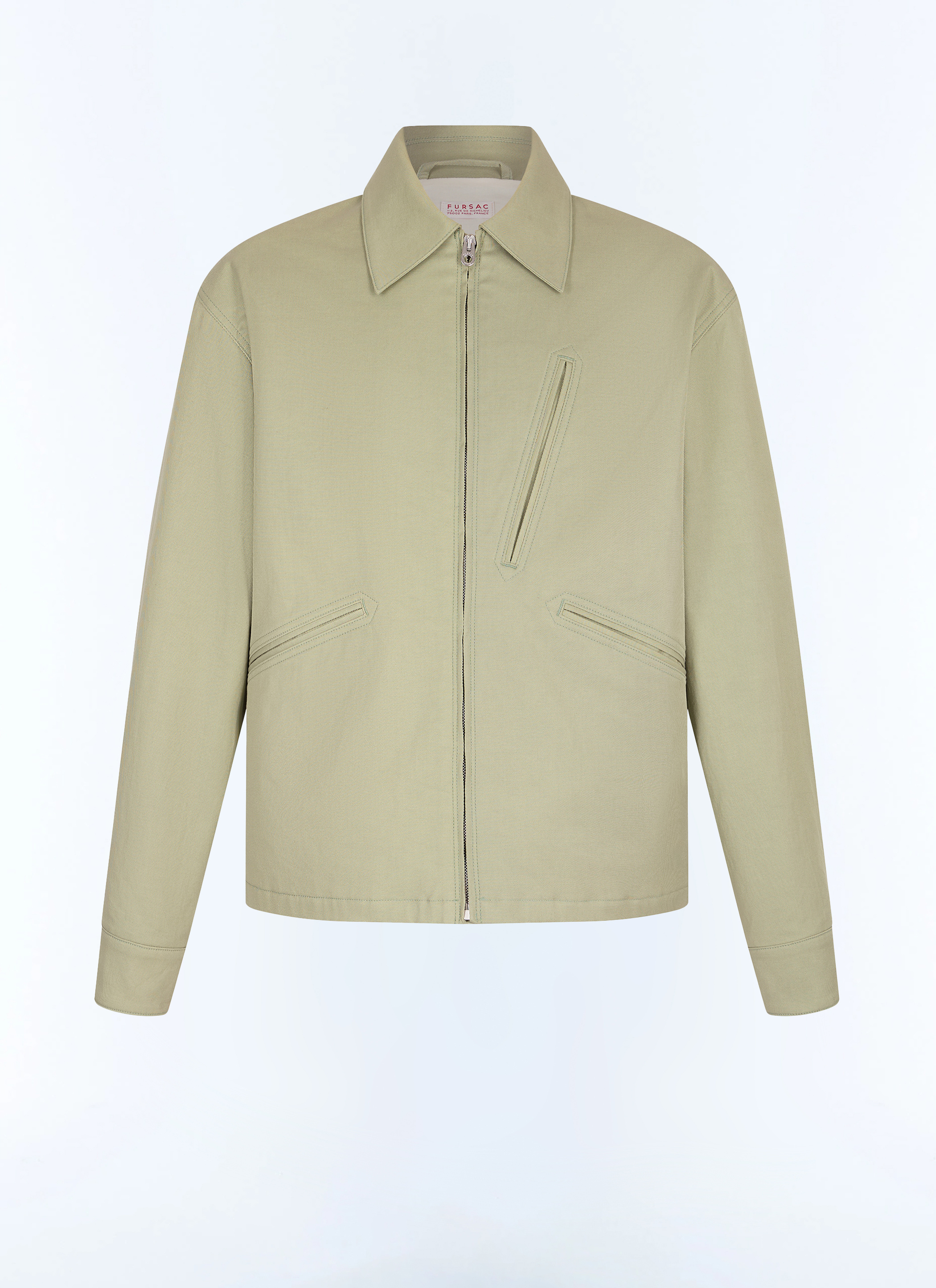 FURSAC - Blouson en Cavalry twill de coton - Homme - Taille XL - Vert