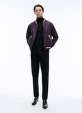 Bomber "Arc de Triomphe" en nylon violet - M3ADDY-TM19-86