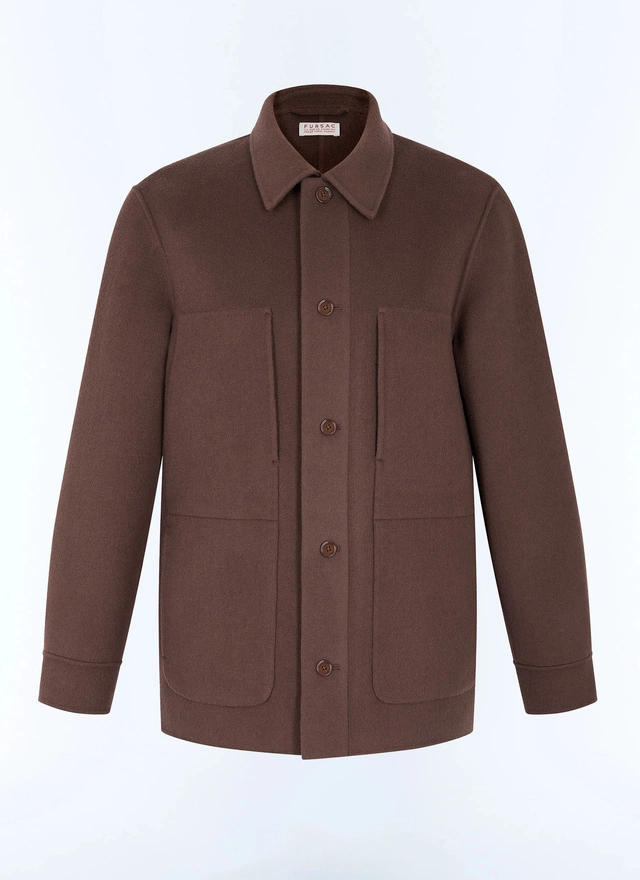 Blouson brun homme laine Fursac - M3FADA-JM13-G014
