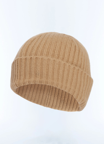 Bonnet homme beige laine et cachemire Fursac - D2GALU-GA19-A011