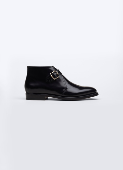 Men's boots black calf leather Fursac - PERLBUCKL-TL05/20