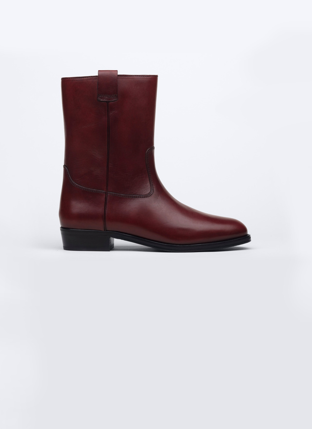 Men's burgundy boots Fursac - LBOTTE-AL08-74