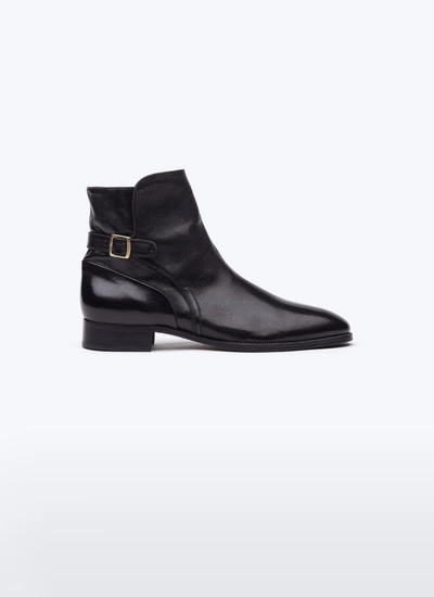 Men's boots black calfskin leather Fursac - LJODPU-CL05-B020