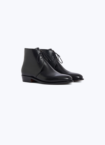Men's boots black spazolatto calfskin leather Fursac - LGEORG-RC99-B020