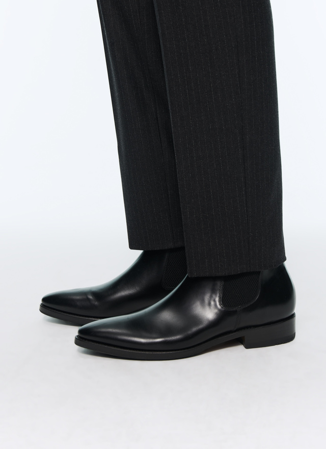 Men's black boots Fursac - LBOOTS-RC99-20