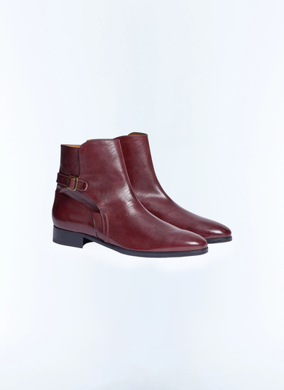 Bottines homme bordeaux cuir de vachette Fursac - LJODPU-CL05-C014