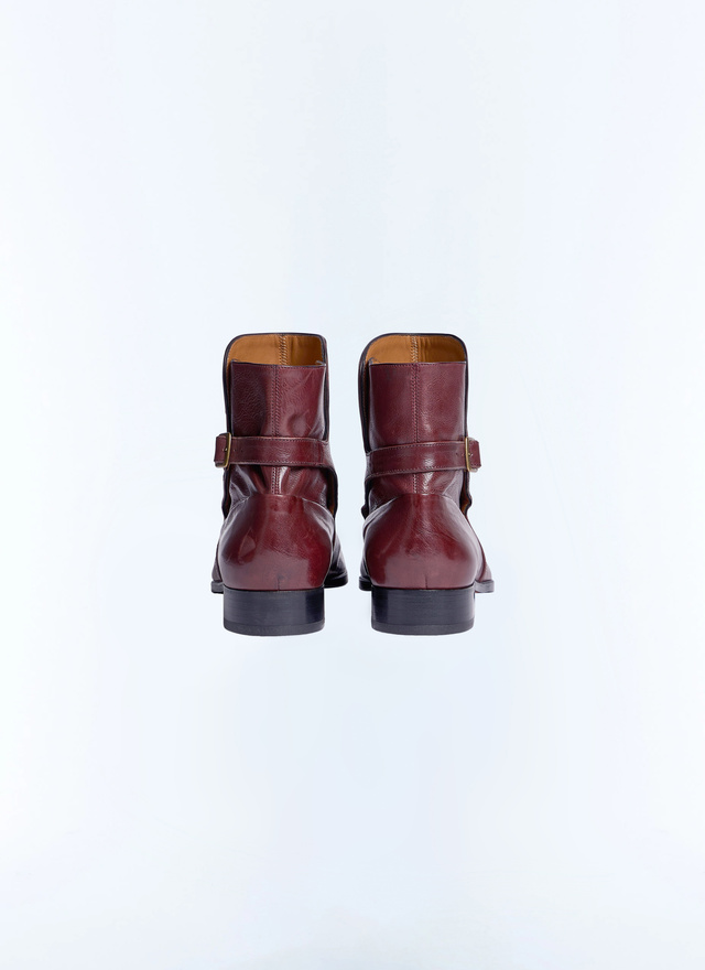 Bottines rouge homme cuir de vachette Fursac - LJODPU-CL05-C014