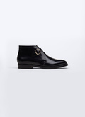 Bottines à boucle en cuir noir - PERLBUCKL-TL05/20