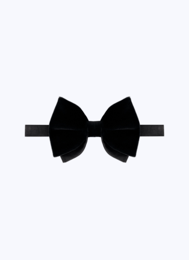 Men's bow tie black velvet Fursac - D2TIMO-C711-20
