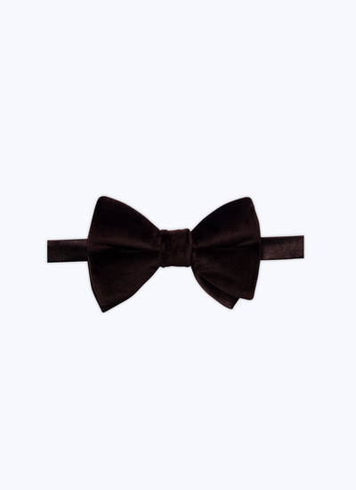 Men's bow tie brown velvet Fursac - 22HD2TIMO-AC63/18