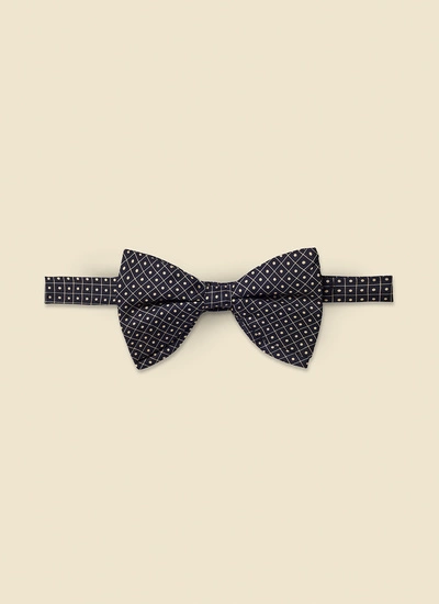 Men's bow tie navy blue silk Fursac - D2MPAP-RR92-30