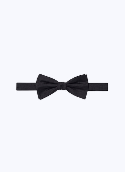 Men's bow tie black silk satin Fursac - D2NPAP-D214-20