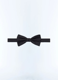 Black satin bow tie - D2NPAP-D214-20