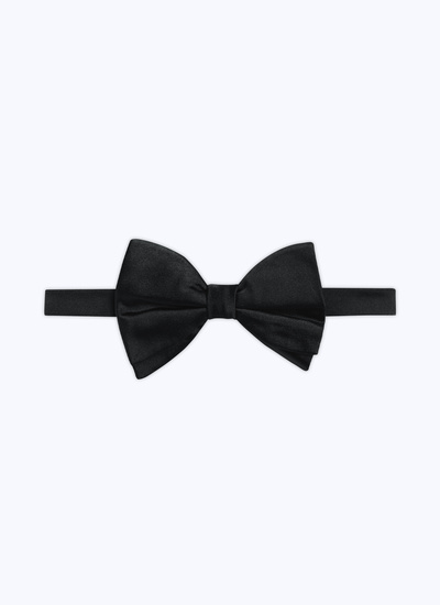 Men's bow tie black silk satin Fursac - D2TIMO-VR24-20