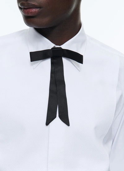 Men's bow tie black silk satin Fursac - D2DPAP-DR38-B020