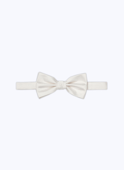 Men's bow tie ecru silk satin Fursac - D2NPAP-D214-02