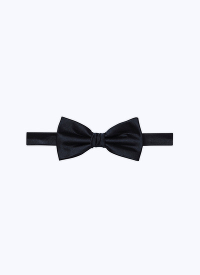 Men's bow tie navy blue silk satin Fursac - PERD2NPAP-D214/30