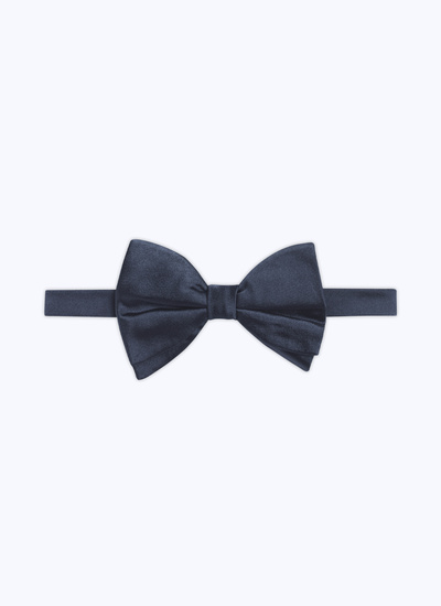 Men's bow tie navy blue silk satin Fursac - PERD2TIMO-VR24/30