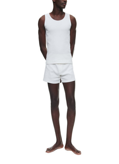 Men's boxer short ecru cotton jersey Fursac - P3DVON-DJ01-A002