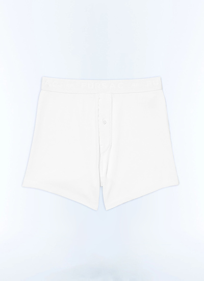 Men's white, ecru cotton jersey boxer short Fursac - P3DVON-DJ01-A002