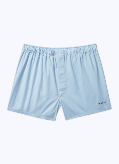 Men's white and blue boxer short Fursac - P3BLI2-AX36-39