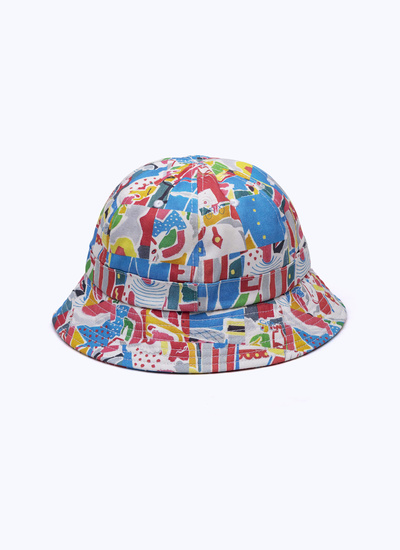 Men's bucket Hat jacques tati's movie "jour de fête" print cotton Fursac - D2BOBB-BR30-71