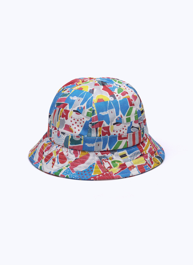 Men's jacques tati's movie "jour de fête" print bucket Hat Fursac - D2BOBB-BR30-71