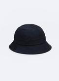 Navy blue water-repellent nylon bucket hat - 23ED2BOBB-BM07/30