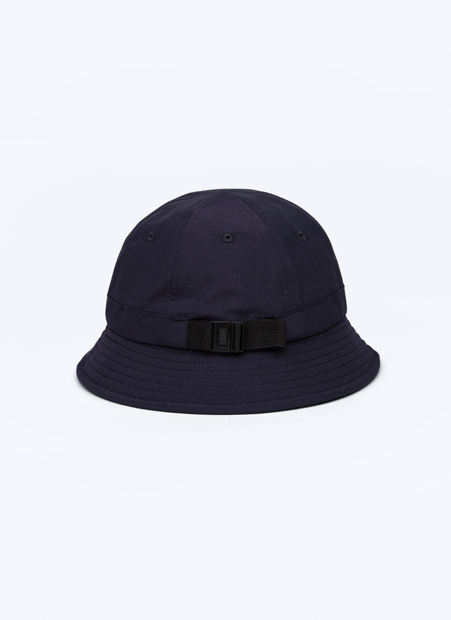 Men's blue, navy blue water-repellent fabric bucket Hat Fursac - D2BOBB-CM22-D030