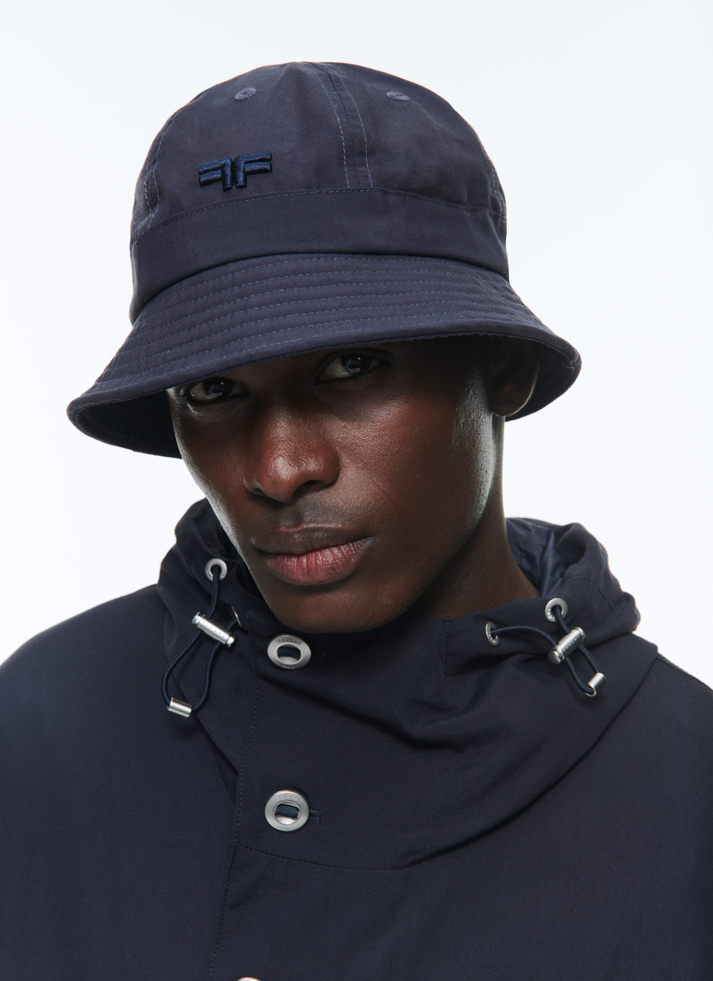 Men's navy blue bucket Hat Fursac - D2BOBB-CM22-D030