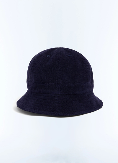 Men's bucket Hat navy blue terry style cotton Fursac - D2BOBB-FJ21-D030