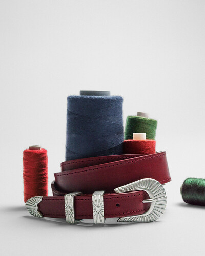 Western leather belt