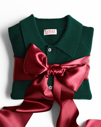 Moss stitch wool polo