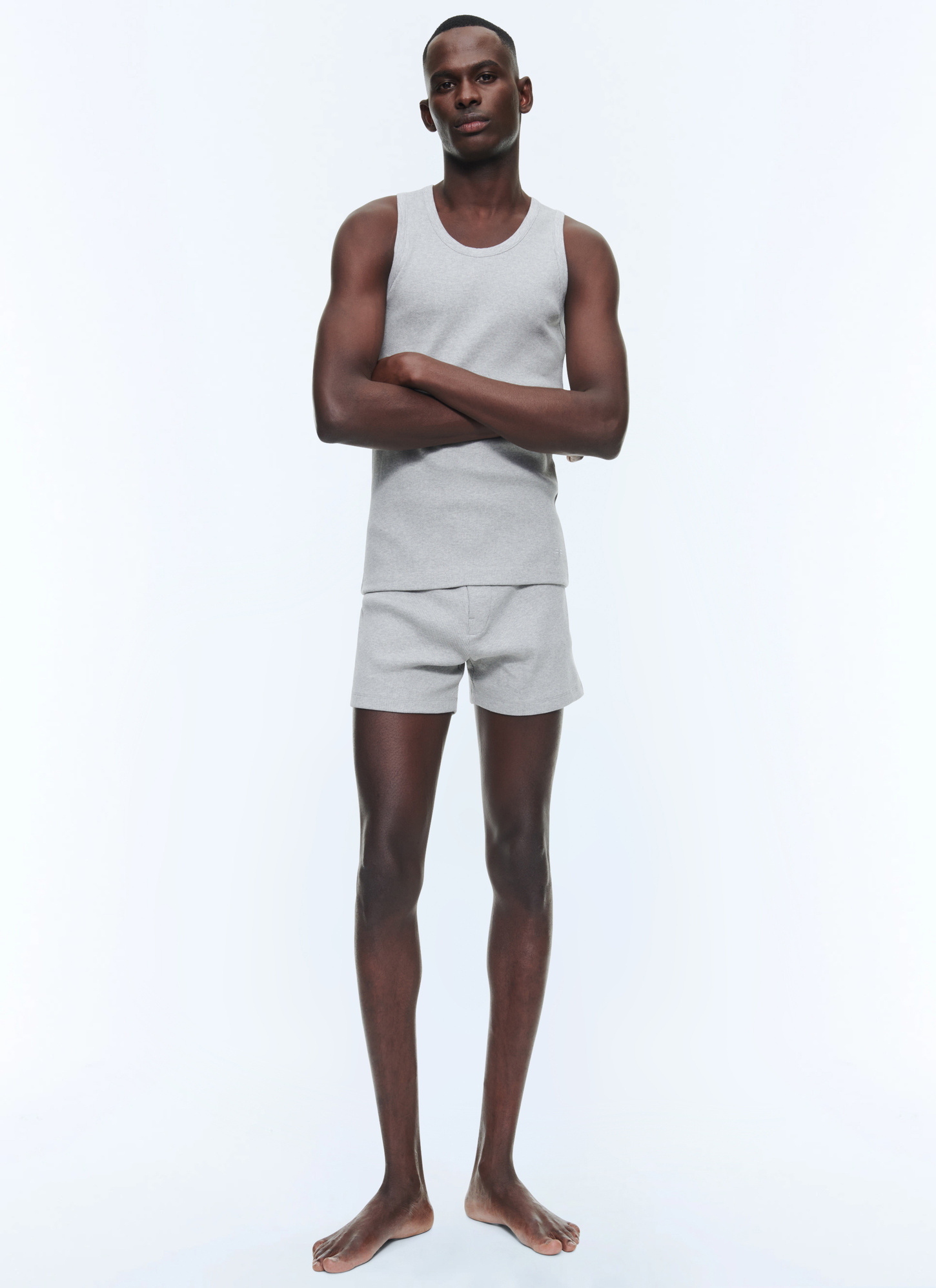 Caleçon gris homme Fursac - P3DVON-DJ01-B017
