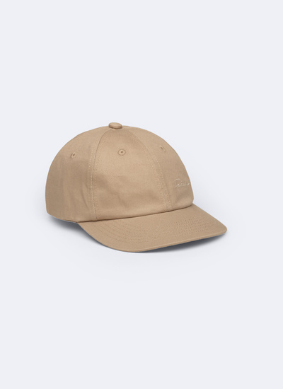 Men's cap beige cotton twill Fursac - D2BRAP-BR17-08