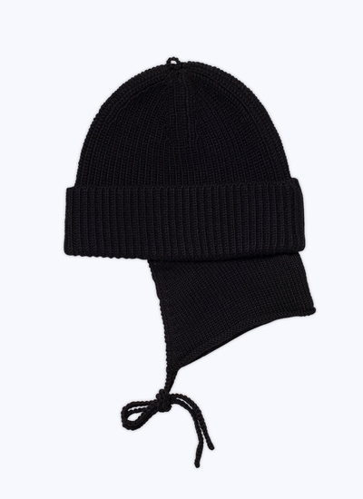 Men's cap black wool Fursac - D2CBON-TR50-B020