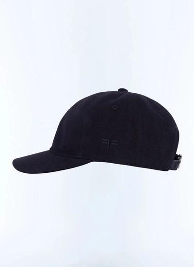 Men's cap black cotton moleskin Fursac - D2DCAP-ER17-B020