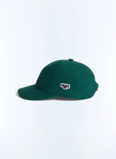 Men's cap emerald green cotton twill Fursac - D2DCAP-BR17-H009