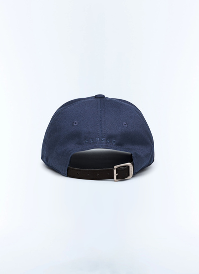 Men's blue, navy blue cotton twill cap Fursac - D2DCAP-BR17-30