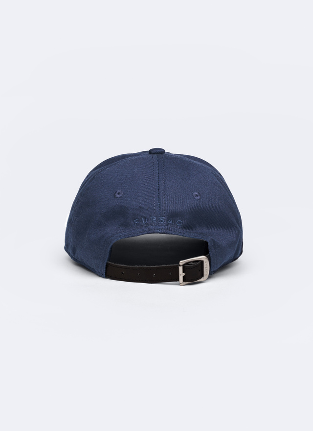 Men's blue, navy blue cotton twill cap Fursac - D2DCAP-BR17-30