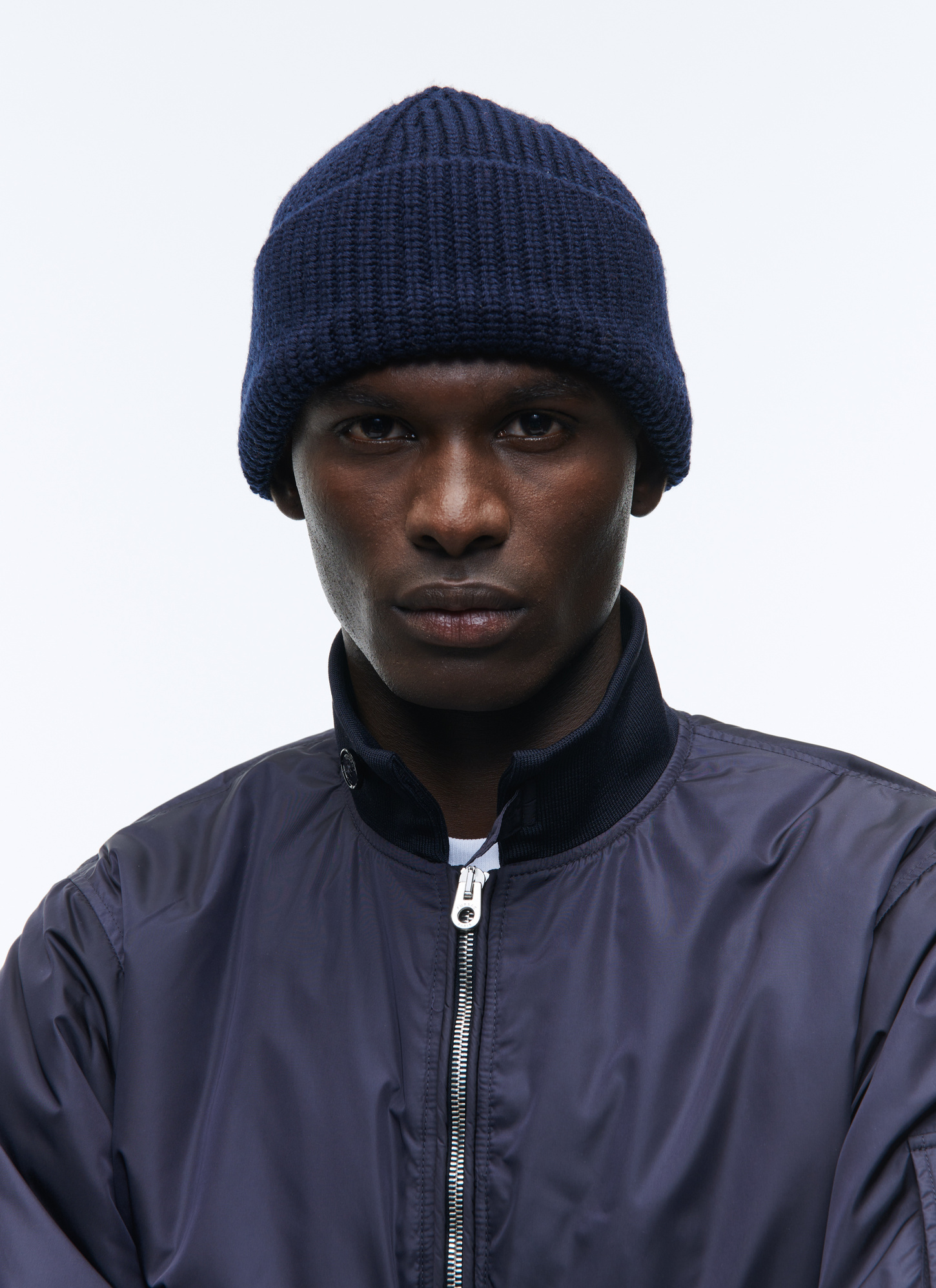 Men's cap navy blue wool Fursac - D2TALU-TR50-30