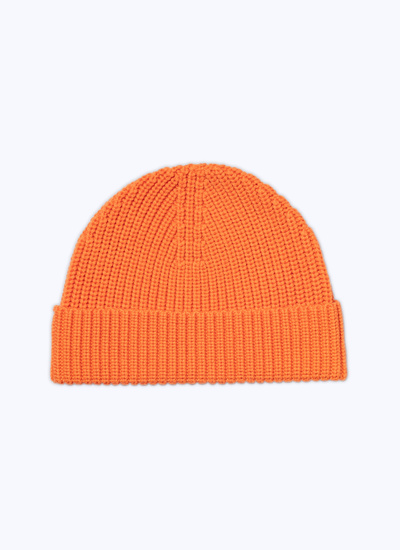Men's cap orange wool Fursac - D2TALU-TR50-E016