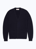 Navy blue cotton and cashmere cardigan - A2VEMO-VA16-30