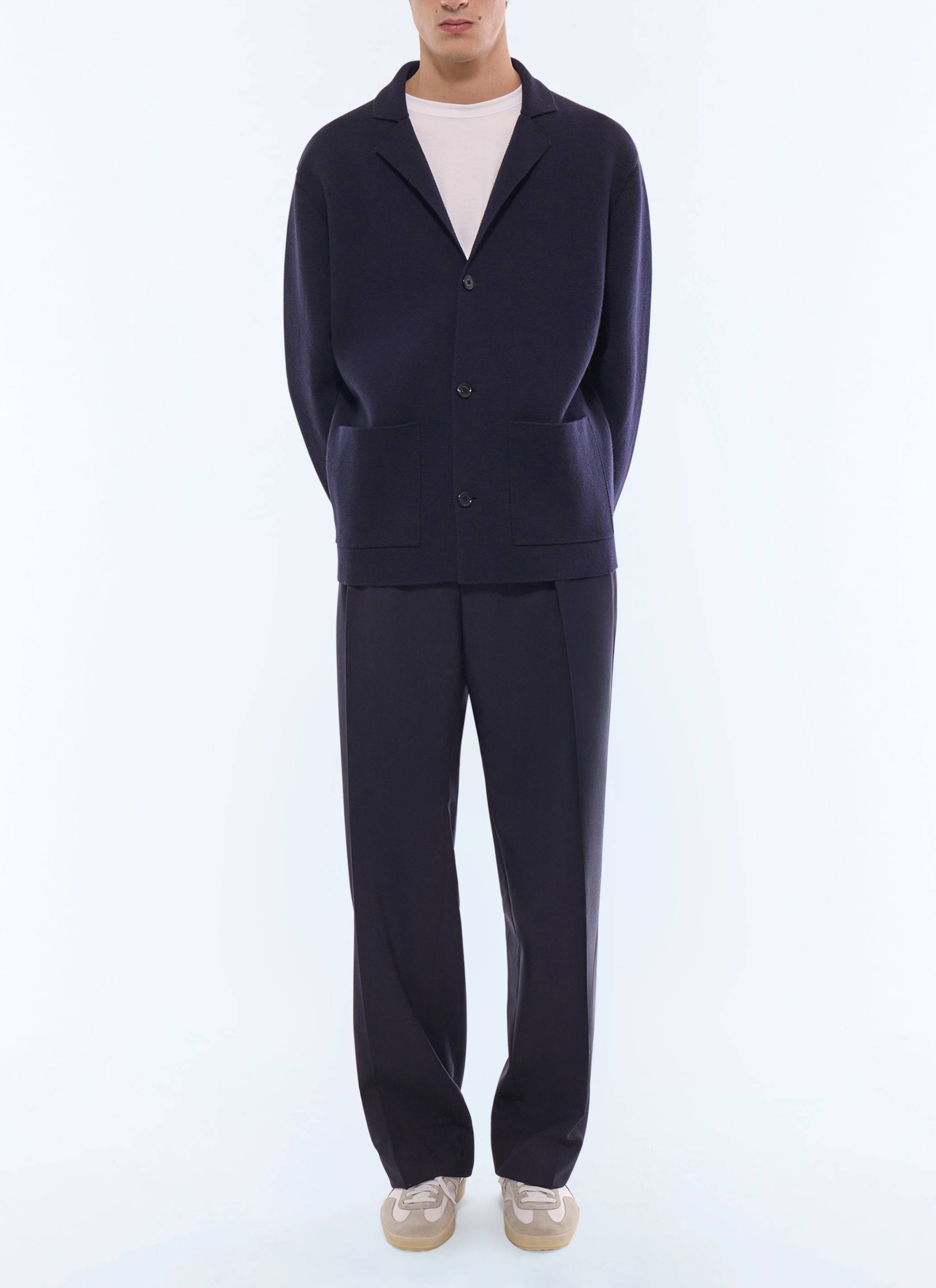 Cardigan bleu marine homme Fursac - A2JANO-JA07-D030