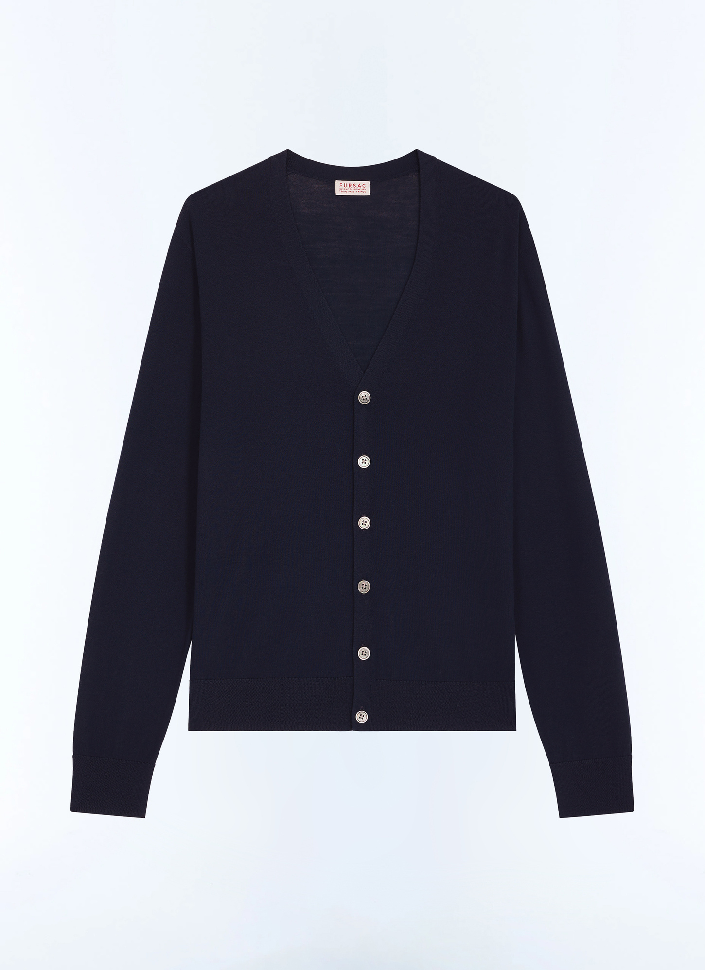 Cardigan bleu homme laine certifiée Fursac - A2JIDA-MA03-D030