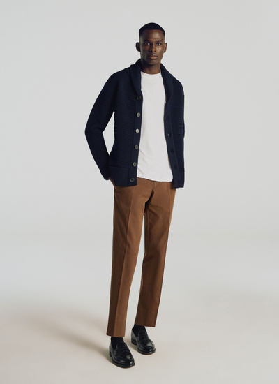 Cardigan bleu nuit homme Fursac - A2ATIS-AA05-98