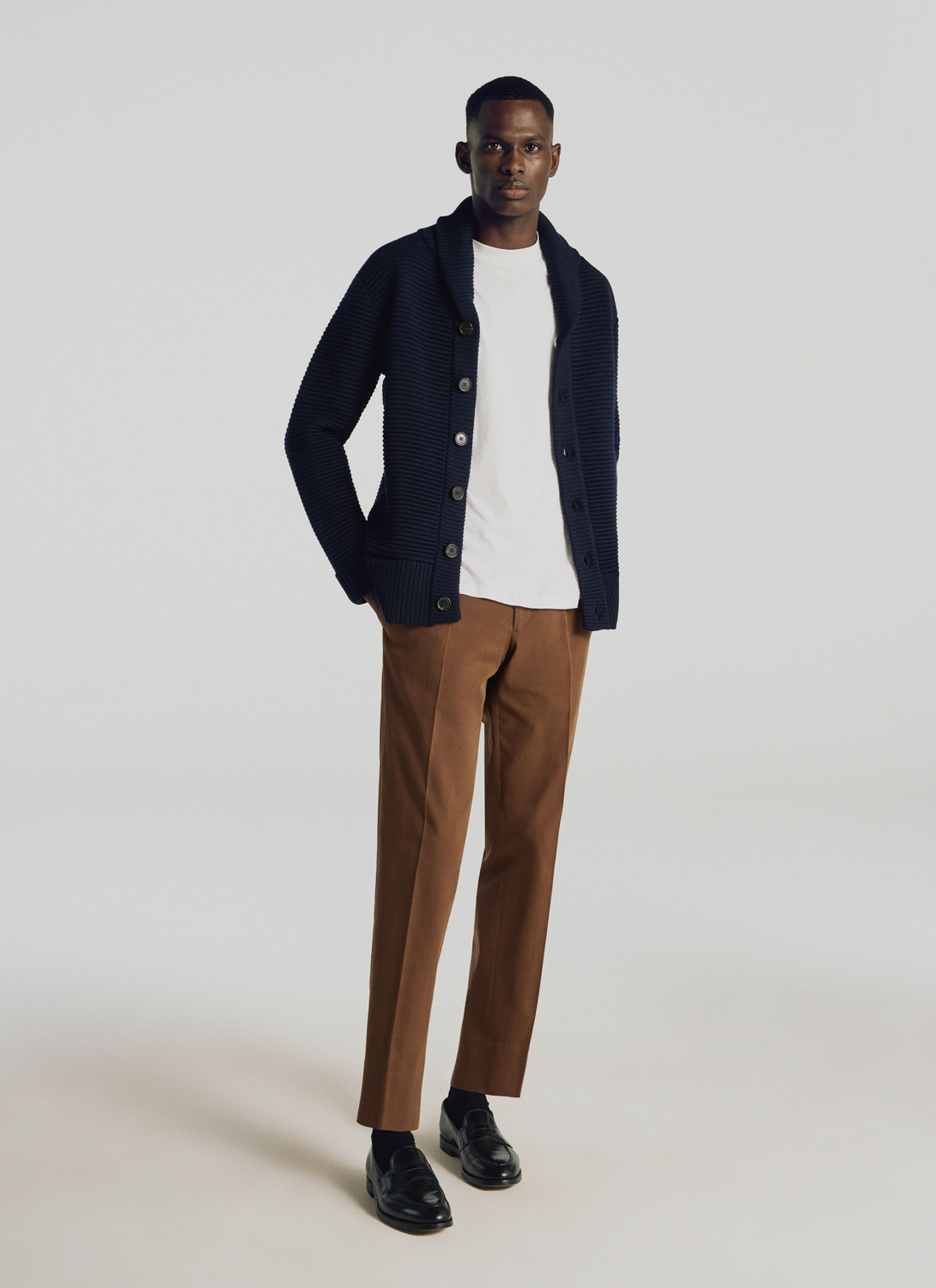 Cardigan bleu nuit homme Fursac - A2ATIS-AA05-98