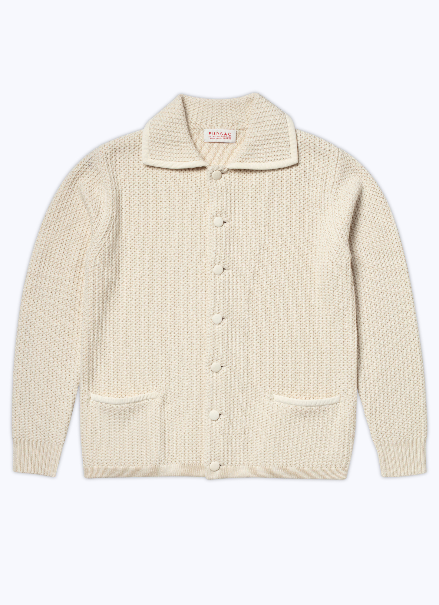 Cardigan laine et coton homme Fursac - A2BADI-BA12-03